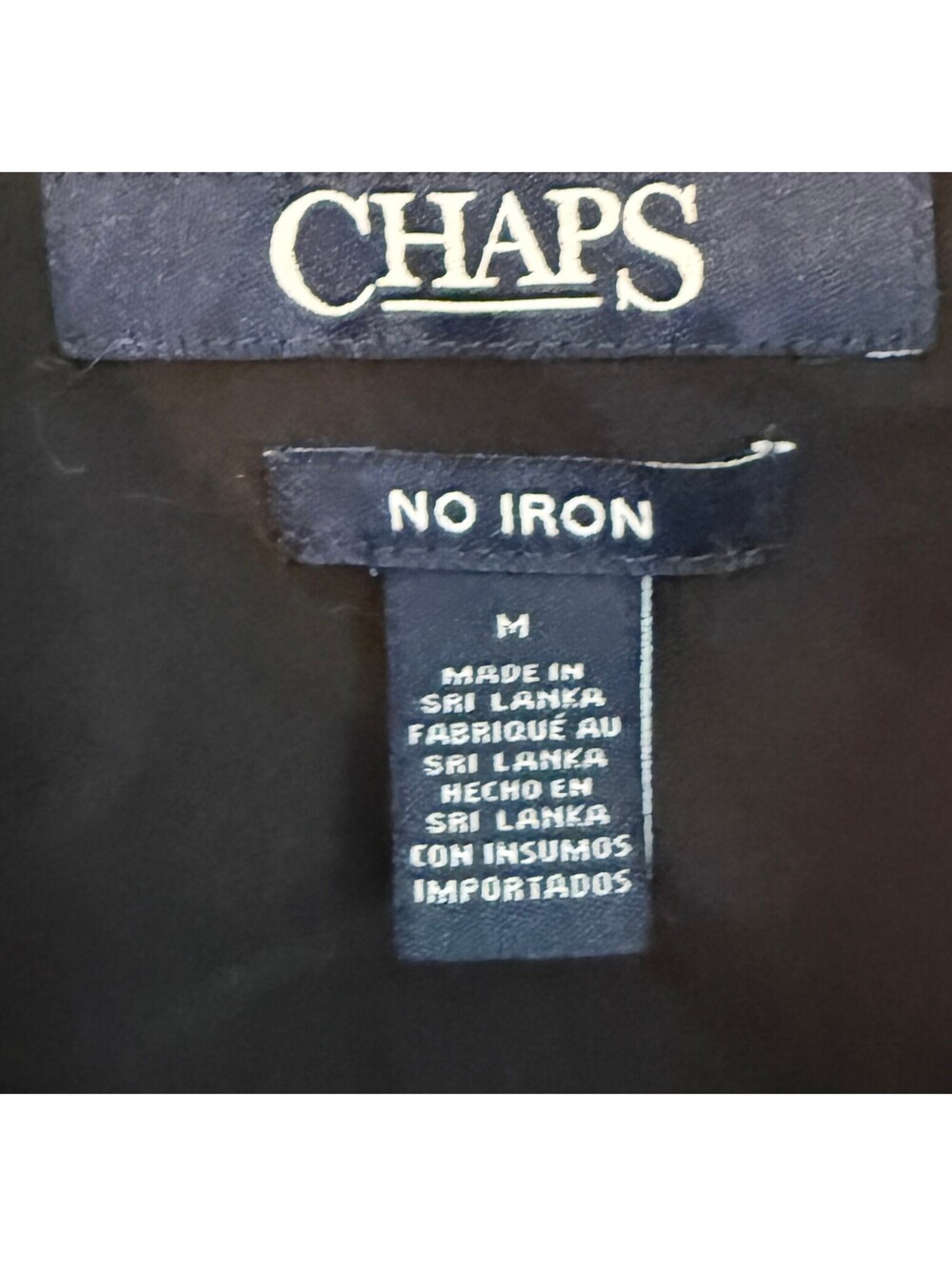 Chaps Black No Iron Button Up Shirt Women's M Business Casual Office Career - Picture 3 of 4